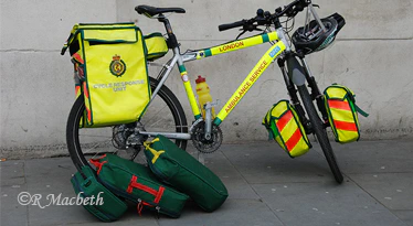 Ambulance Service MTB cycle, where no vehicles can go